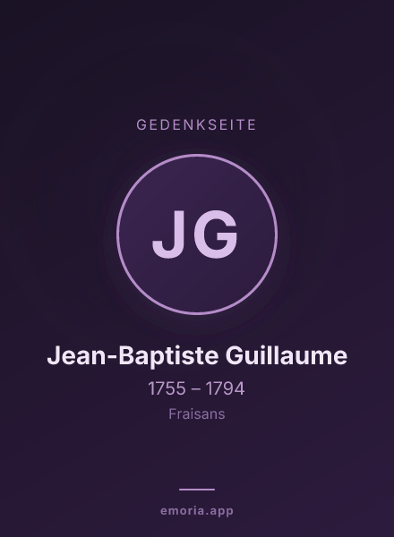 Gedenkportrait von Jean-Baptiste Guillaume