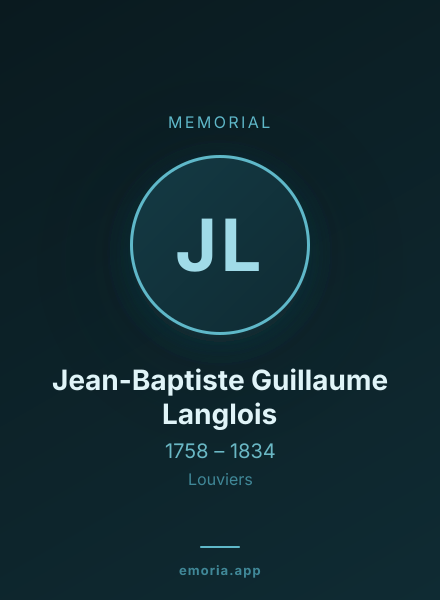 Memorial portrait of Jean-Baptiste Guillaume Langlois