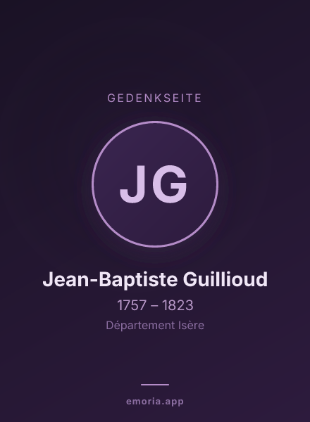 Gedenkportrait von Jean-Baptiste Guillioud