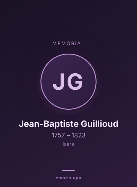 Memorial portrait of Jean-Baptiste Guillioud