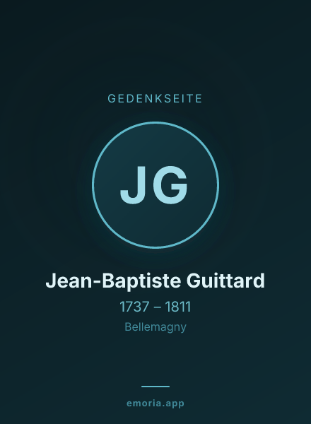 Gedenkportrait von Jean-Baptiste Guittard