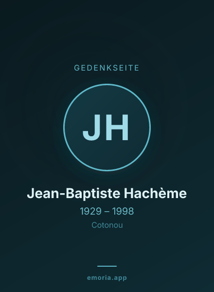 Gedenkportrait von Jean-Baptiste Hachème