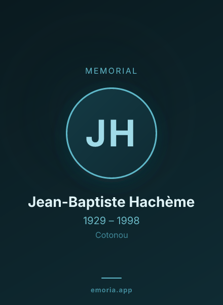 Memorial portrait of Jean-Baptiste Hachème