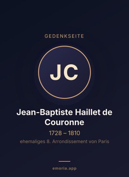 Gedenkportrait von Jean-Baptiste Haillet de Couronne