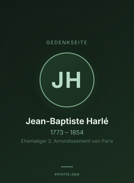 Gedenkportrait von Jean-Baptiste Harlé