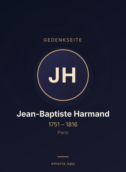 Gedenkportrait von Jean-Baptiste Harmand