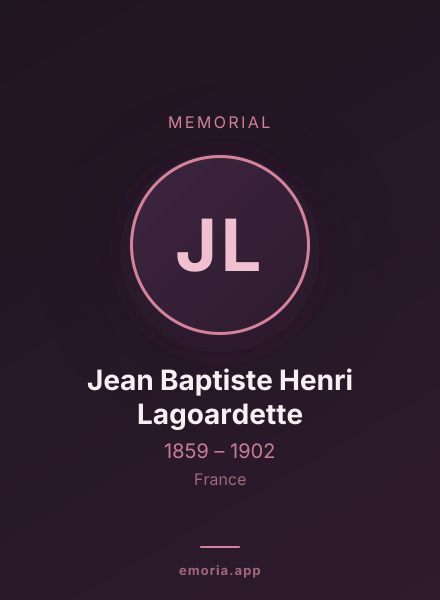Memorial portrait of Jean Baptiste Henri Lagoardette