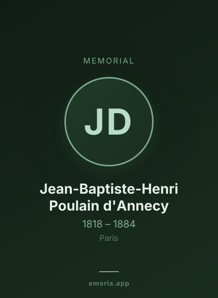 Memorial portrait of Jean-Baptiste-Henri Poulain d'Annecy