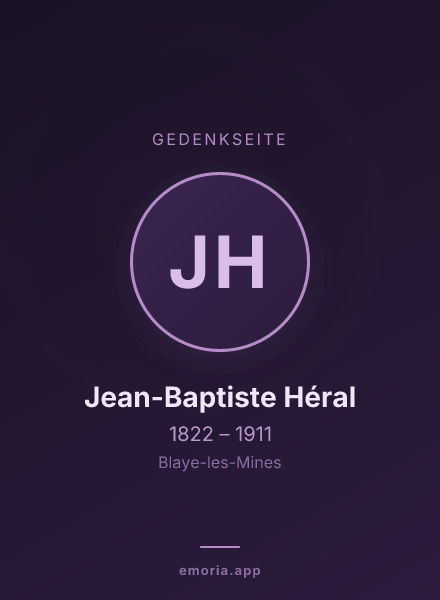 Gedenkportrait von Jean-Baptiste Héral
