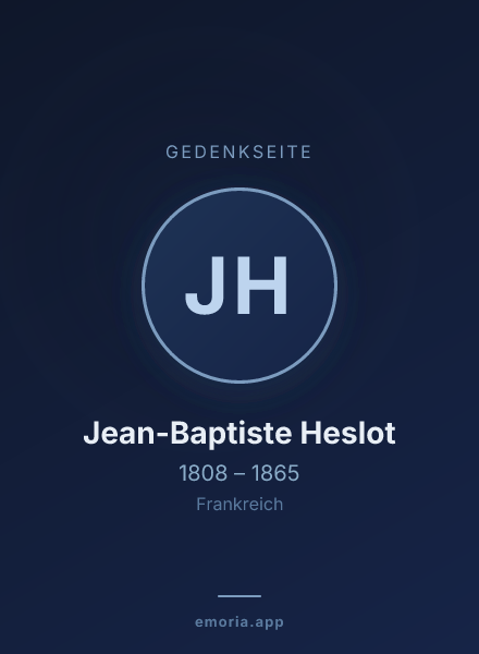 Gedenkportrait von Jean-Baptiste Heslot
