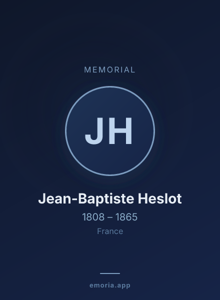 Memorial portrait of Jean-Baptiste Heslot