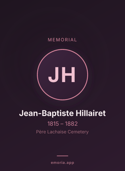 Memorial portrait of Jean-Baptiste Hillairet