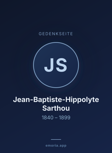 Gedenkportrait von Jean-Baptiste-Hippolyte Sarthou