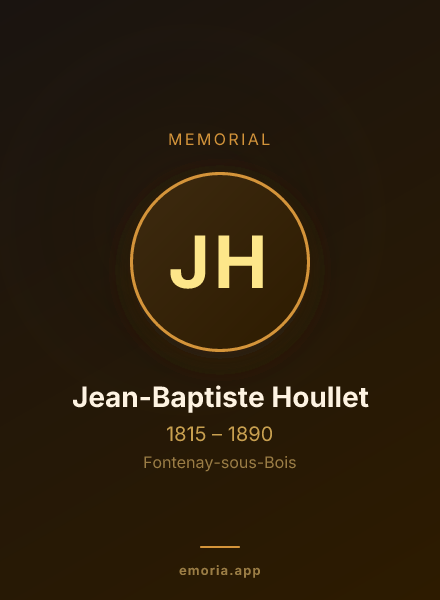 Memorial portrait of Jean-Baptiste Houllet