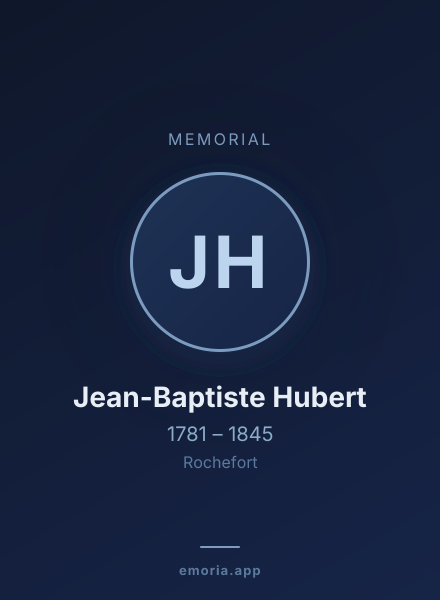 Memorial portrait of Jean-Baptiste Hubert
