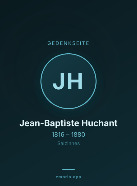 Gedenkportrait von Jean-Baptiste Huchant