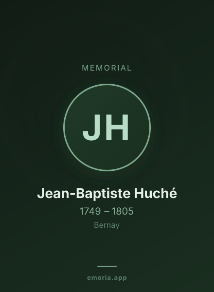 Memorial portrait of Jean-Baptiste Huché