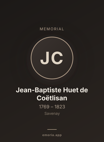 Memorial portrait of Jean-Baptiste Huet de Coëtlisan