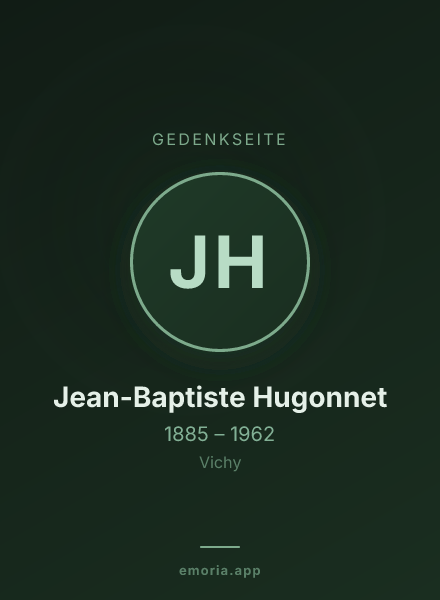 Gedenkportrait von Jean-Baptiste Hugonnet