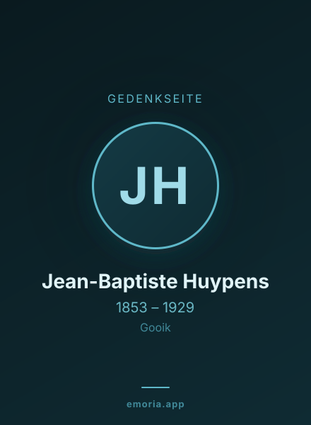Gedenkportrait von Jean-Baptiste Huypens