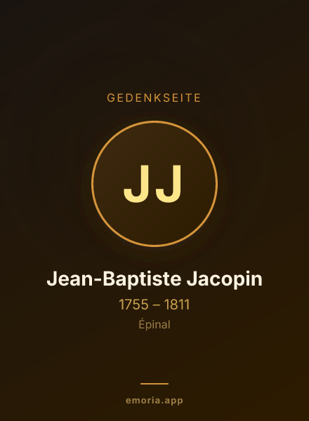 Gedenkportrait von Jean-Baptiste Jacopin