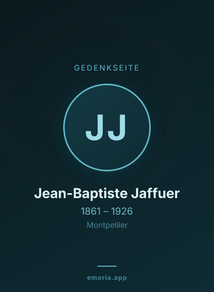 Gedenkportrait von Jean-Baptiste Jaffuer
