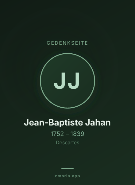 Gedenkportrait von Jean-Baptiste Jahan