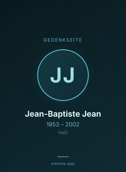 Gedenkportrait von Jean-Baptiste Jean