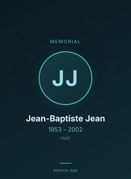 Memorial portrait of Jean-Baptiste Jean