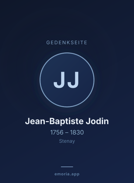 Gedenkportrait von Jean-Baptiste Jodin