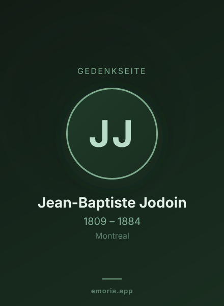 Gedenkportrait von Jean-Baptiste Jodoin