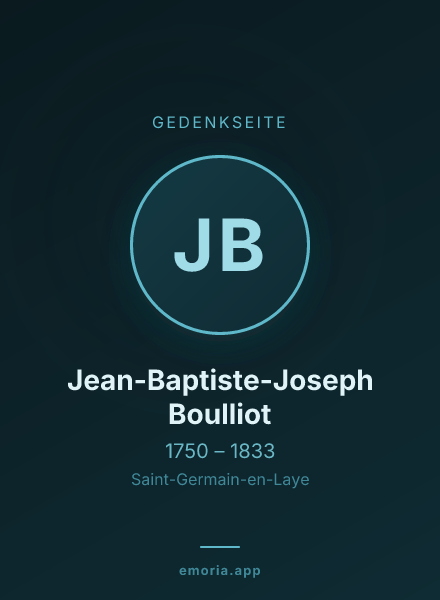 Gedenkportrait von Jean-Baptiste-Joseph Boulliot