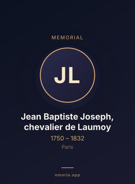 Memorial portrait of Jean Baptiste Joseph, chevalier de Laumoy