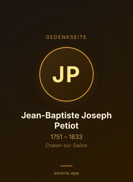 Gedenkportrait von Jean-Baptiste Joseph Petiot
