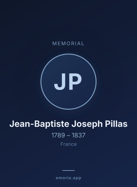 Memorial portrait of Jean-Baptiste Joseph Pillas