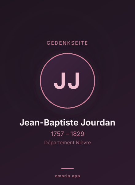 Gedenkportrait von Jean-Baptiste Jourdan