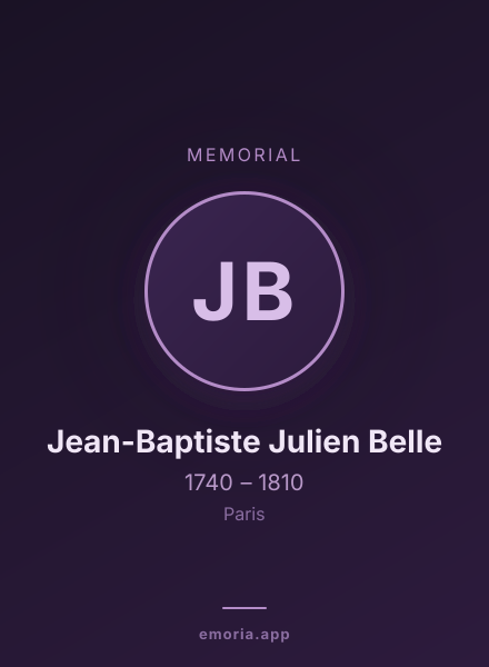 Memorial portrait of Jean-Baptiste Julien Belle