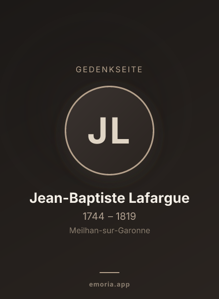 Gedenkportrait von Jean-Baptiste Lafargue