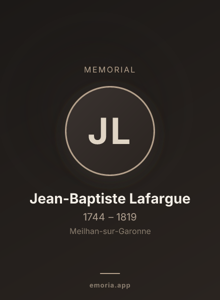 Memorial portrait of Jean-Baptiste Lafargue