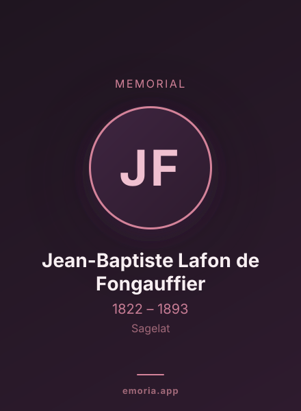 Memorial portrait of Jean-Baptiste Lafon de Fongauffier