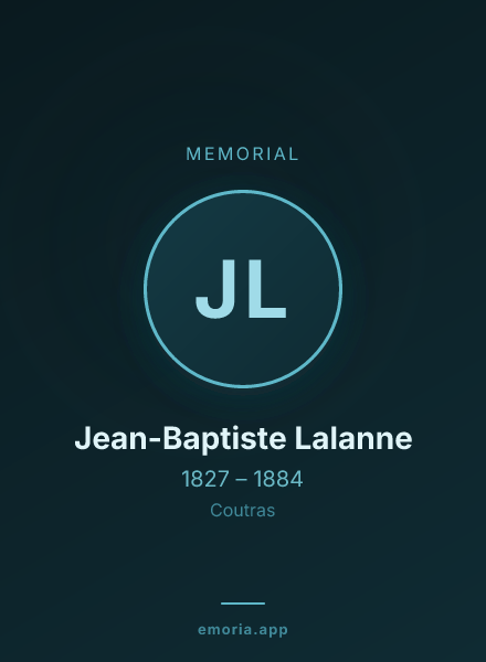 Memorial portrait of Jean-Baptiste Lalanne