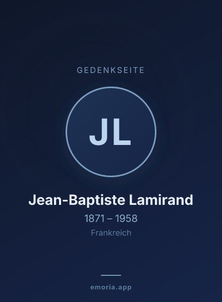 Gedenkportrait von Jean-Baptiste Lamirand
