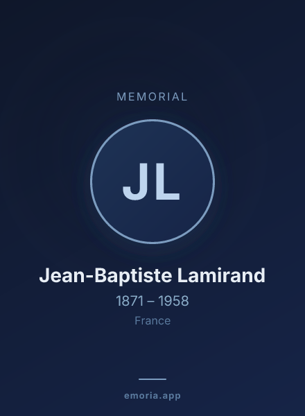 Memorial portrait of Jean-Baptiste Lamirand