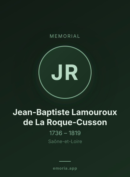 Memorial portrait of Jean-Baptiste Lamouroux de La Roque-Cusson