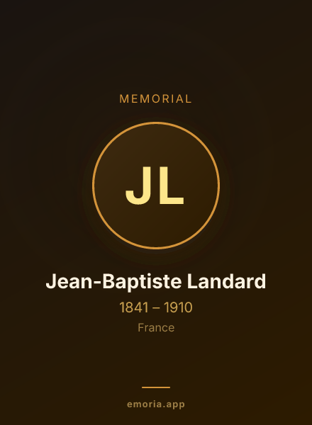 Memorial portrait of Jean-Baptiste Landard