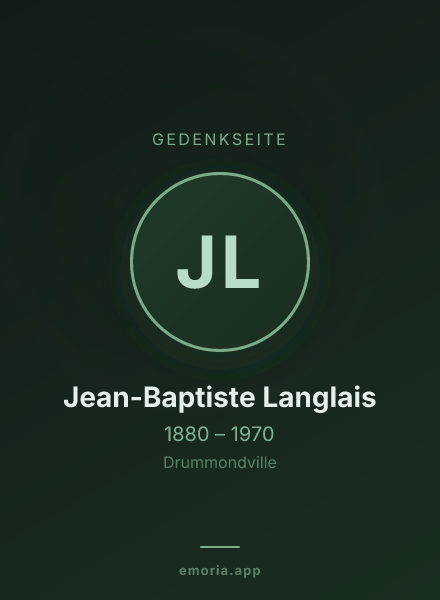 Gedenkportrait von Jean-Baptiste Langlais