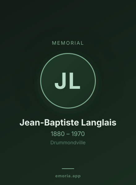 Memorial portrait of Jean-Baptiste Langlais