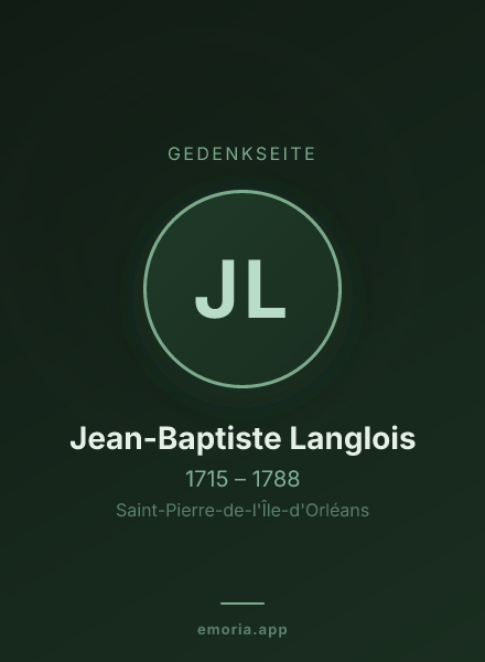 Gedenkportrait von Jean-Baptiste Langlois
