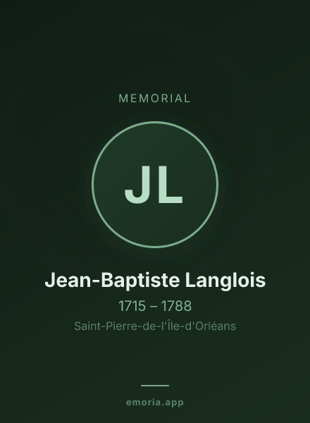 Memorial portrait of Jean-Baptiste Langlois