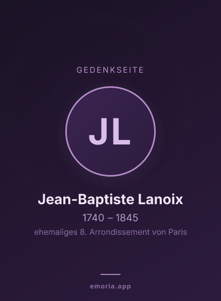 Gedenkportrait von Jean-Baptiste Lanoix